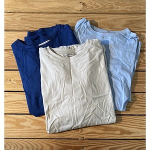 NWT Lot of 3 Another Influence T Shirt Size Medium Men’s Short Sleeve Cream Blue